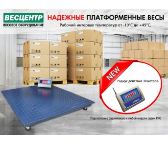 Весы платформенные  ВПД-PRO. Размер площадки-1000х1000мм. Вес-500кг/1т/2т.